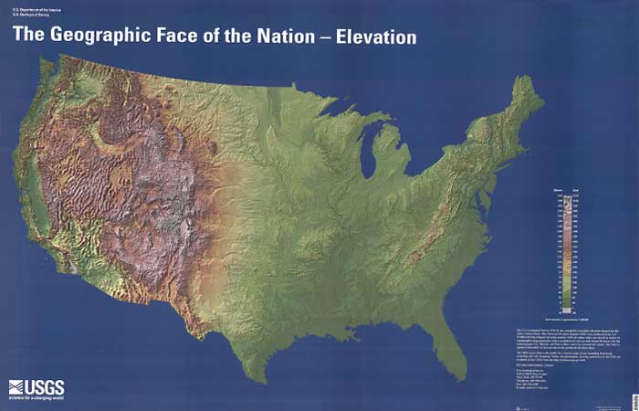 geographic map of the united states